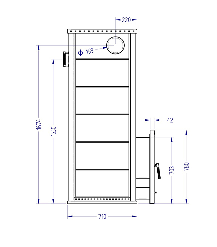 Печь банная дровяная в полной облицовке Klover RT 50-RV Эллипс