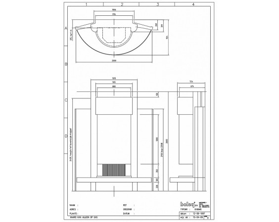 Дровяной камин пристенный стальной Boley 186WS