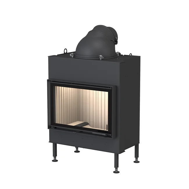 Каминная топка стальная с боковым открыванием двери и прямым стеклом Brunner BKH Flat 42-66 DT