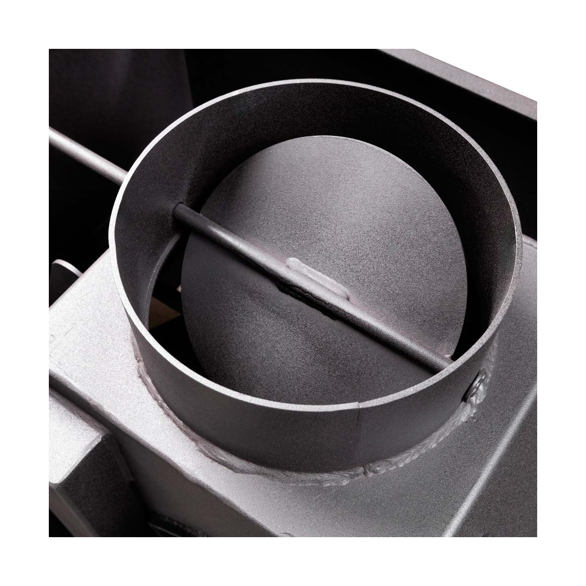 Каминная топка с тремя стеклами и черным шамотом Экокамин Альфа 700