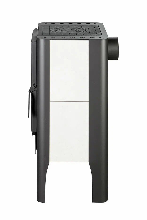 Печь-камин пристенный с плитой черный Экокамин Бавария Эко PK165M