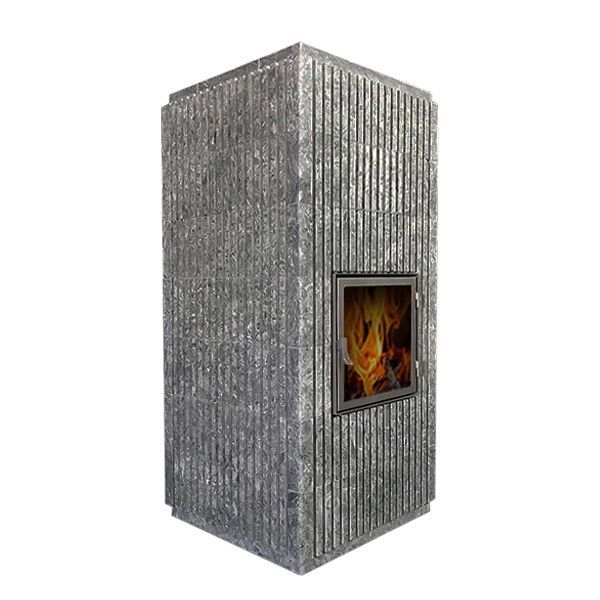 Печь-камин теплонакопительная с облицовкой серпентинит пристенный Talkorus Koski 20/1710