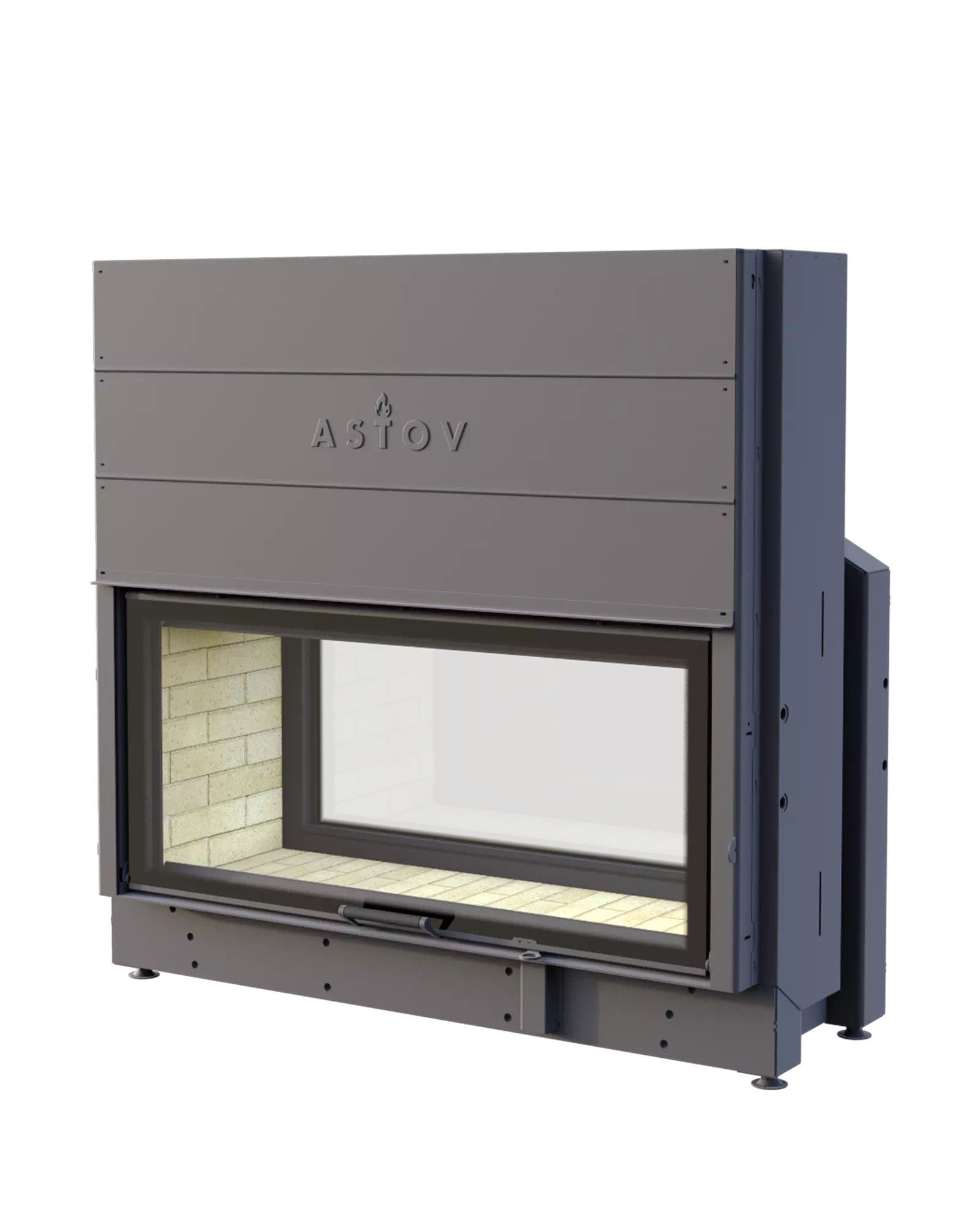 Каминная топка с туннельным стеклом и подъемной дверью Astov ПТ 12057 купить в Санкт-Петербурге