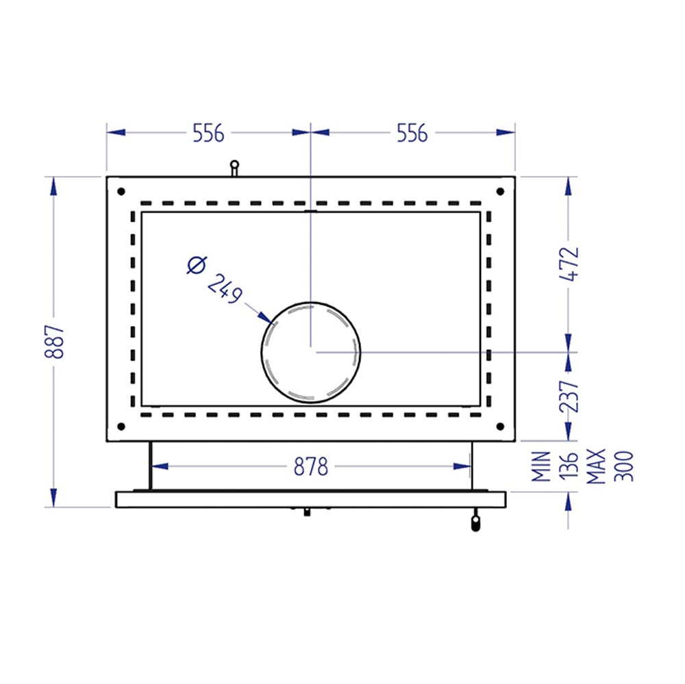 Дровяная печь для бани с выносной топкой и закрытой каменкой Klover Истеблишмент RT100-RVT-310E