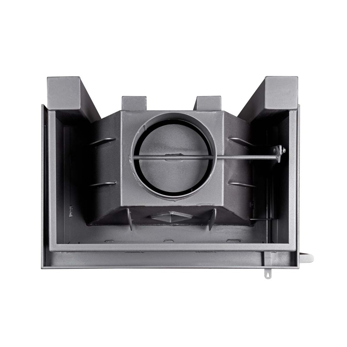 Каминная топка трехсторонняя черный шамот Экокамин Альфа 700 три стекла ТА700-3G