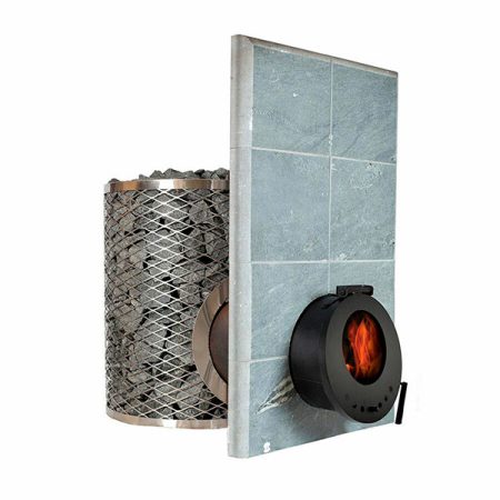 Печь для бани дровяная со стеклянной дверцей IKI Original 110