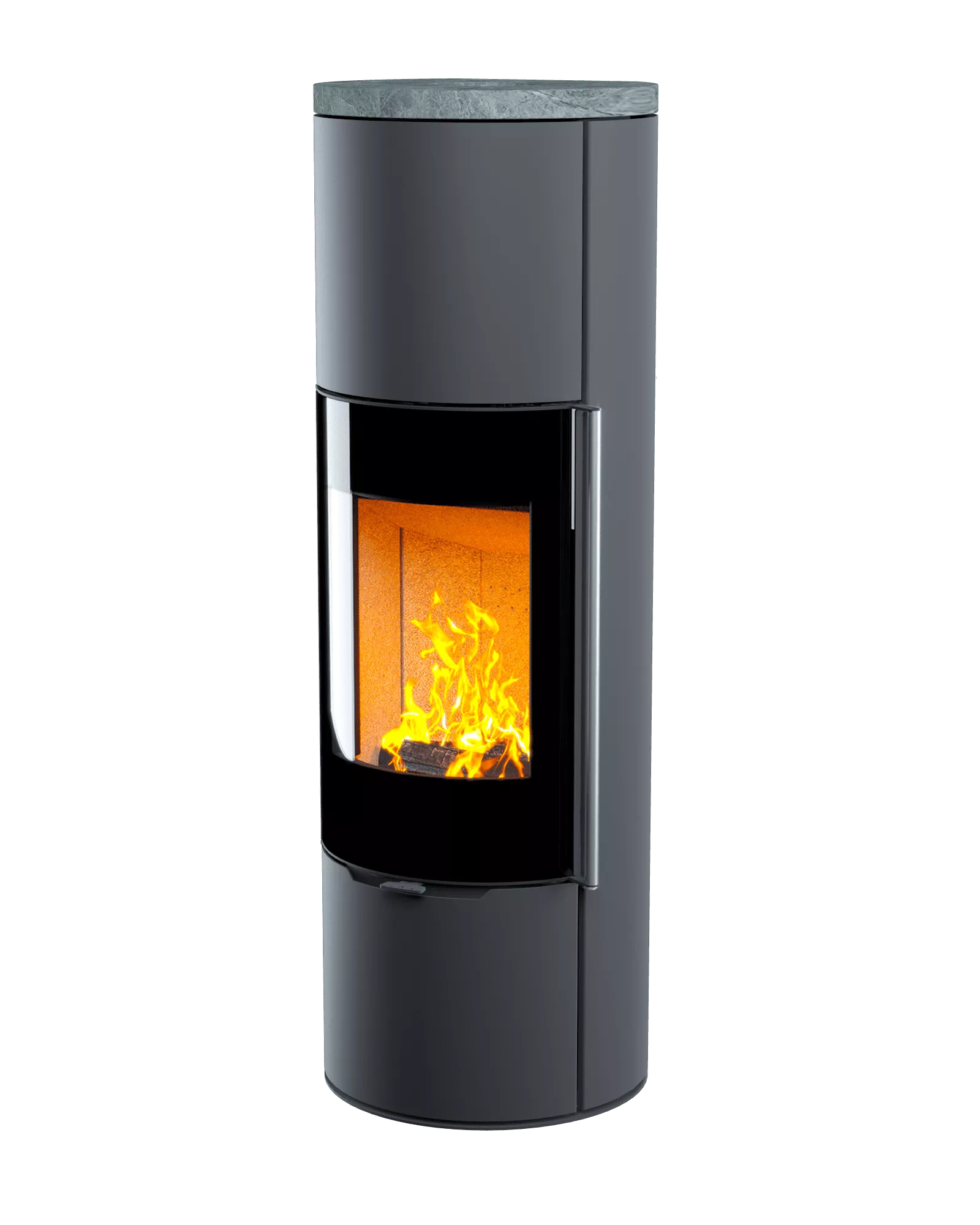 Печь-камин с крышкой из талькомагнезита и радиусным стеклом Astov R1.0 XL купить в Санкт-Петербурге