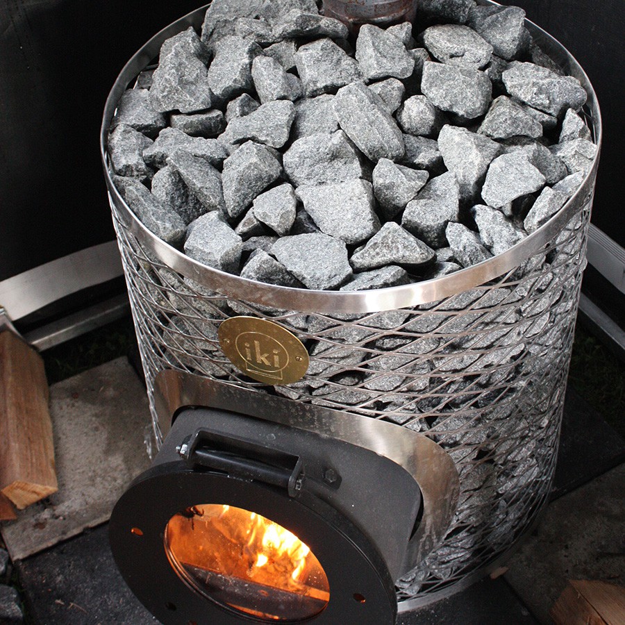 Печь для бани дровяная со стеклянной дверцей IKI Original 110